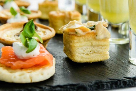 Canapes with Welcome Drinks at South Wales Wedding Venue Craig y Nos Castle