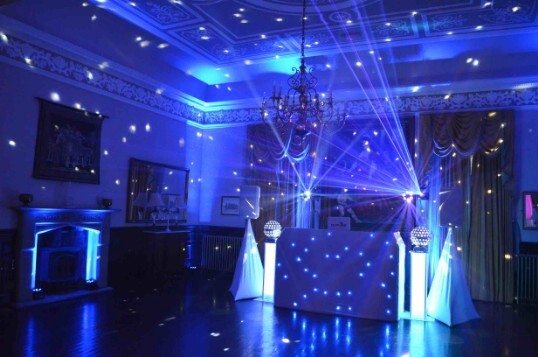 Evening Party Pure Weddings DJ Blue Uplighters