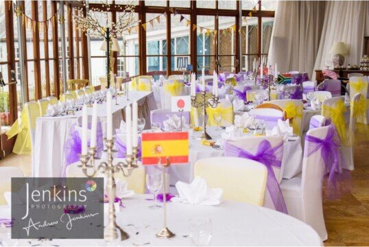 Wedding Banqueting Room Conservatory at Craig y Nos Castle by Gareth Jones Wedding Photographer