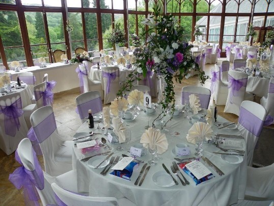Wedding Banqueting Room Conservatory at Craig y Nos Castle 