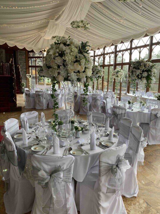 Last Minute Weddings Venue South Wales Craig y Nos Castle Wedding Beakfast room