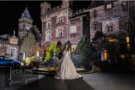 Swansea Wedding Reception Venue Craig y Nos CastleCraig y Nos Castle Courtyard