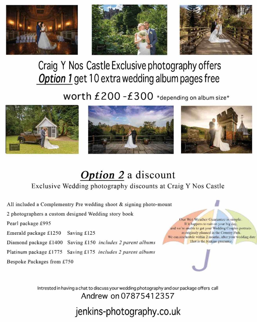 Jenkins Wedding Photography Offer