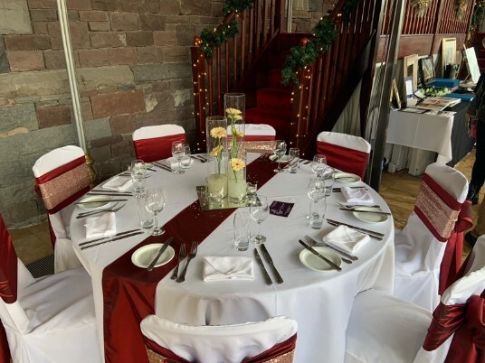 Craig y Nos Castle South Wales Wedding Banquet table