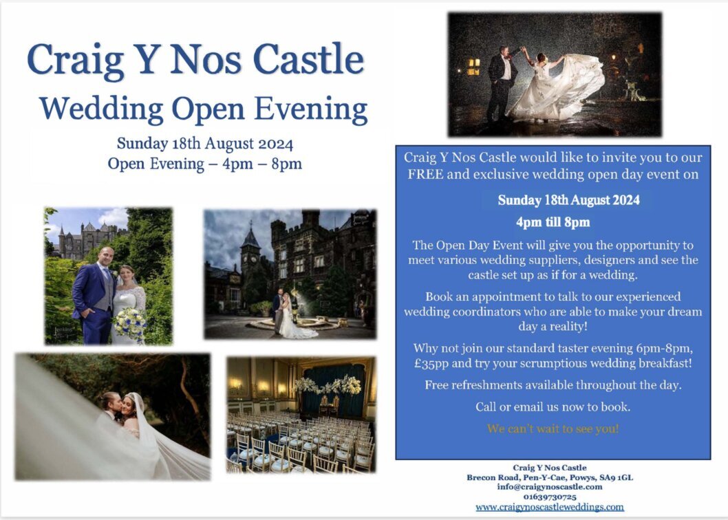 Craig y Nos Castle Weddings Open Day