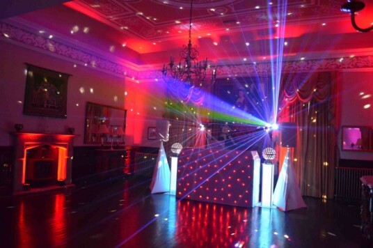 Pure Weddings DJ Red Uplighting  Wedding Venue South Wales Craig y Nos Castle
