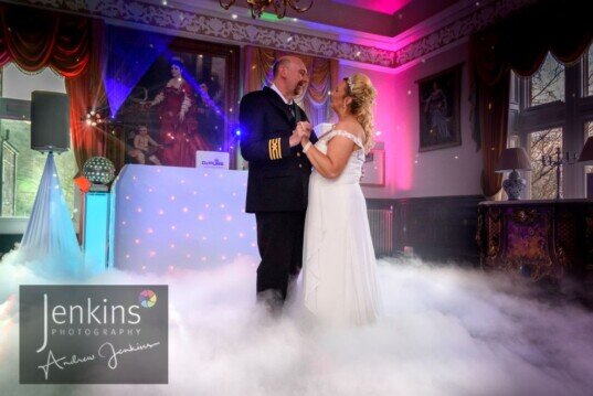 First Dance of Evening at Craig y Nos Castle Wales Wedding Venue