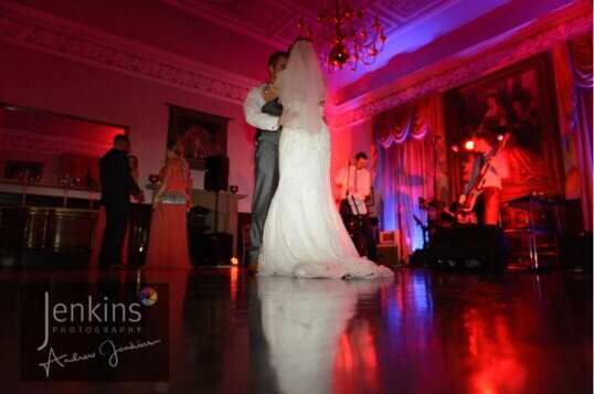 Last Minute Weddings Venue South Wales Craig y Nos Castle dancing on clouds' bridal couple