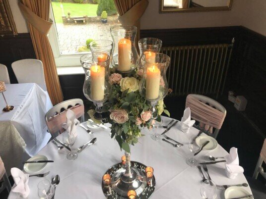 Craig y Nos Castle Table Centrepiece on Open Day January 2019