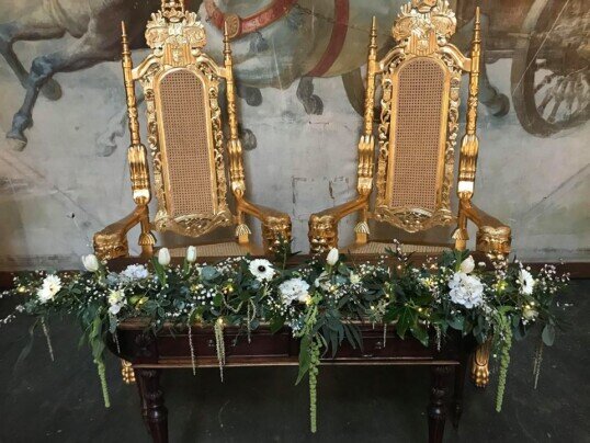 Craig y Nos Castle Ceremony Thrones on Open Day January 2019