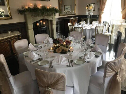 Craig y Nos Castle Music Room Wedding Tables on Open Day January 2019