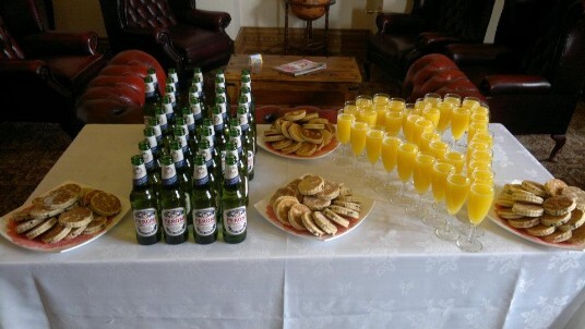 Welcome Drinks with Welsh Cakes in the Nicolini Lounge at Craig y Nos Castle