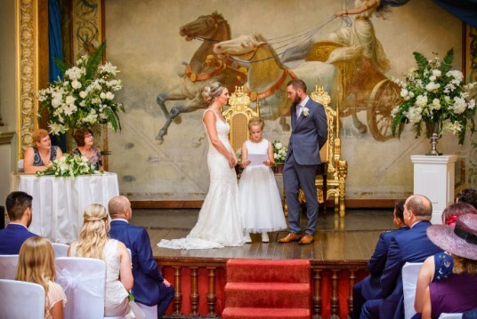 South Wales Castle Wedding Venue Ceremony Rom Craig y Nos 