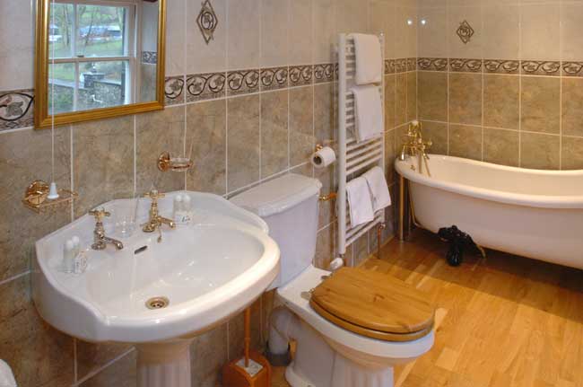 AB28 Bathroom at Craig y Nos Castle wedding venue circa 3 hours drive from London