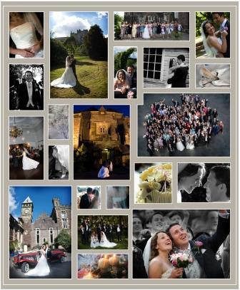 Wedding Montage of pictures taken of weddings at Craig y Nos Castle South Wales Wedding Venue