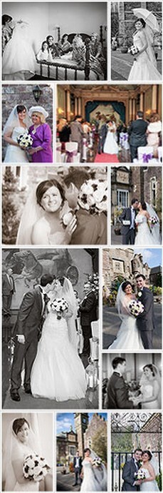 Ann Lewis Wedding Photography collage of wedding photos at Craig y Nos Castle South Wale