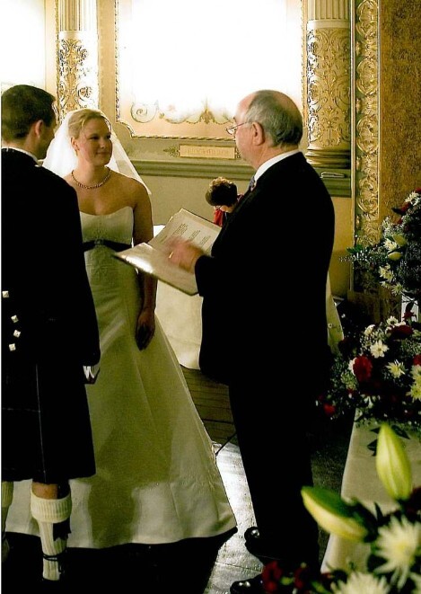 Wedding Planner Book, Wedding Ceremony, Registrar marries Couple at Craig y Nos Castle