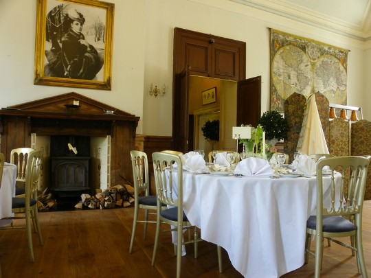 Craig y Nos Castle Wedding Function Room and fireplace