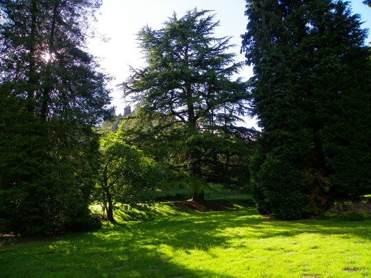Lower Gardens of Craig y Nos Castle in Powys, South Wales
