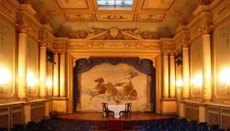 Wedding Ceremony Room the theatre at Craig y Nos Castle wedding venue Mid Glamorgan