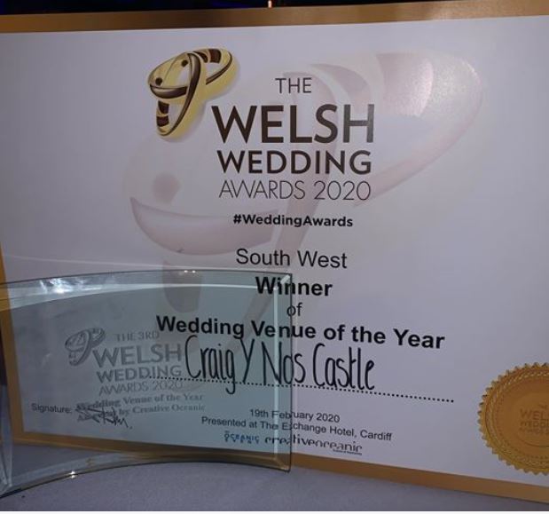 Welsh wedding awards winner Craig y Nos Castle
